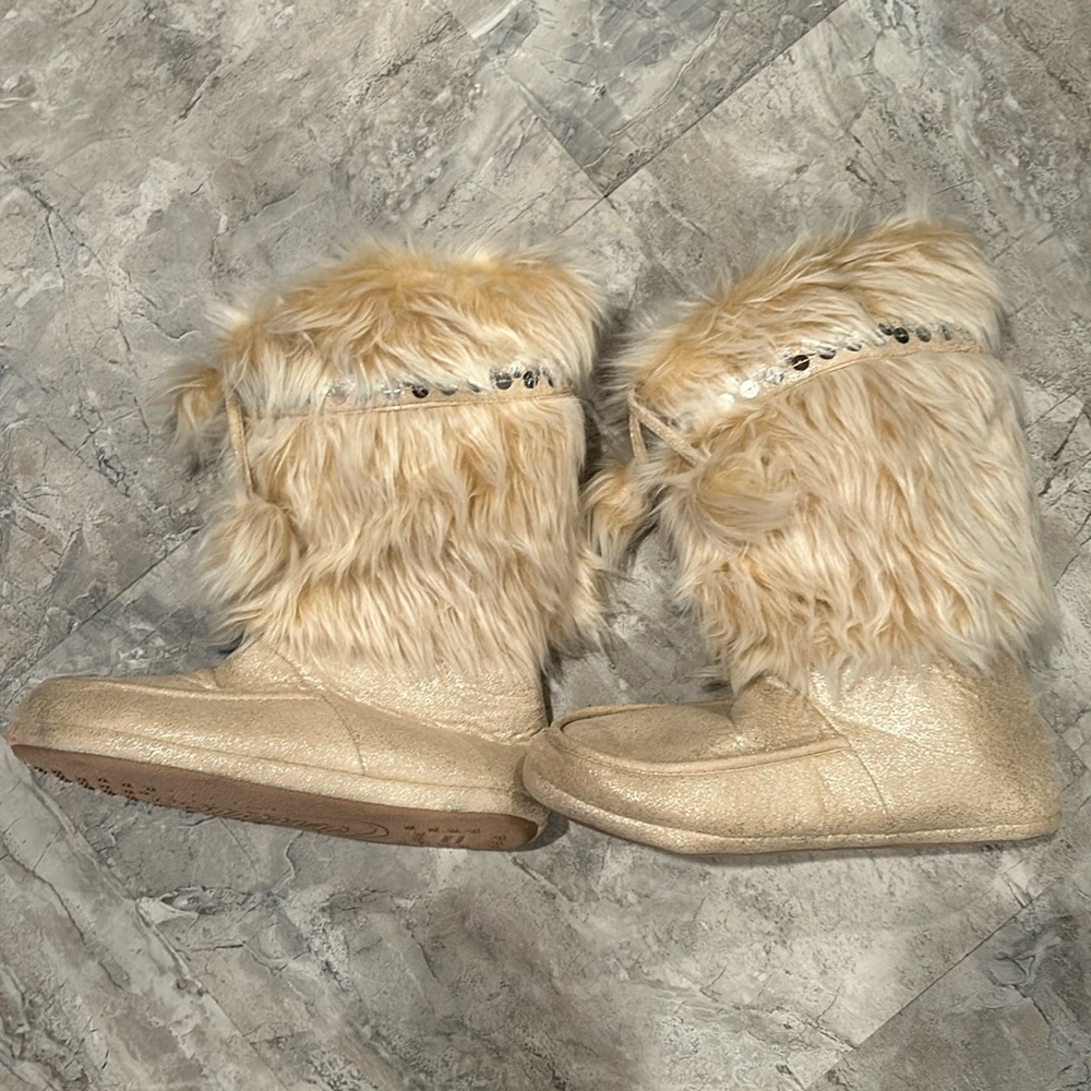 Candies faux fur slippers